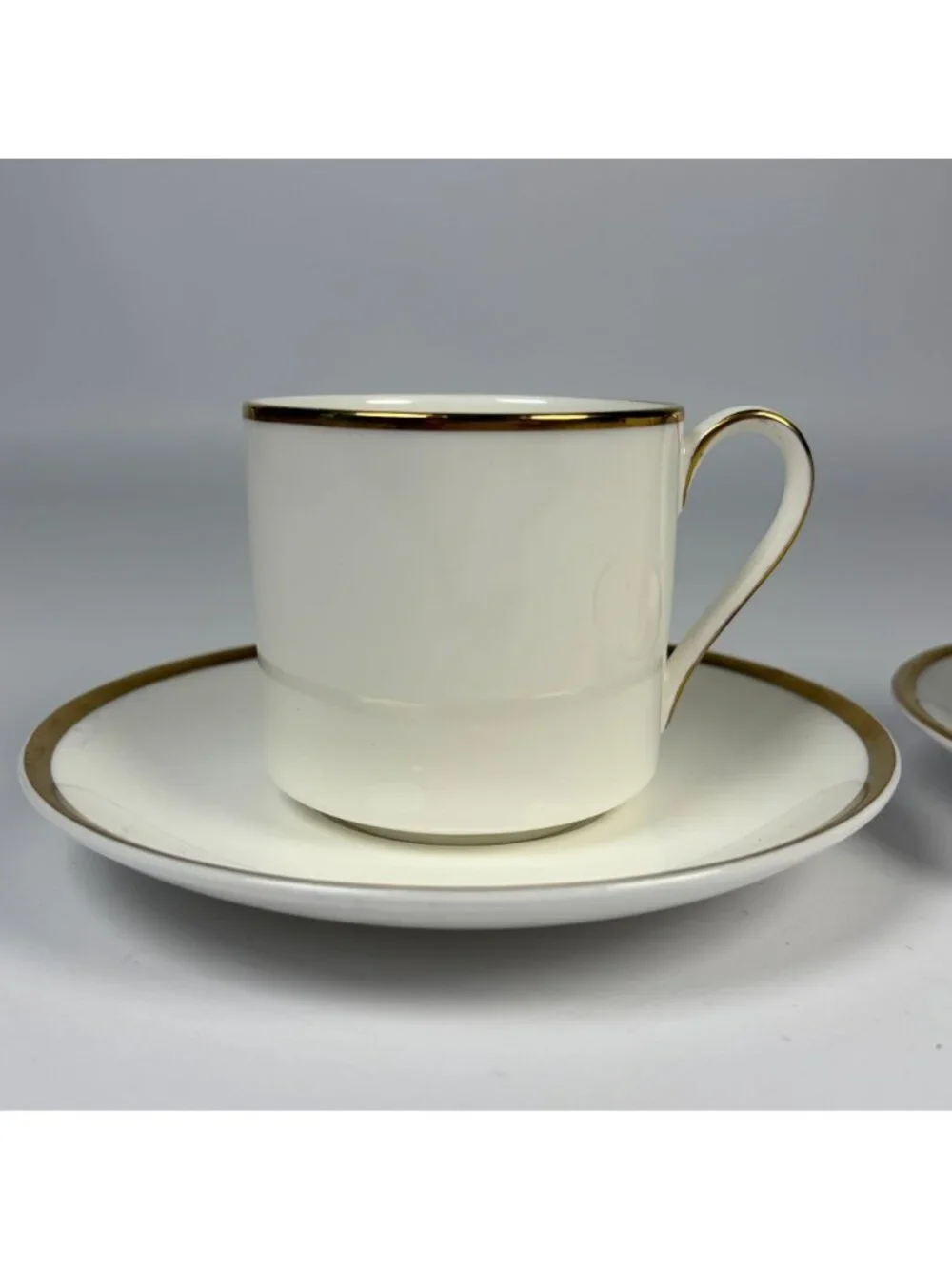 2 Royal Doulton 'Alice' Bone China Demitasse Cup & Saucer Sets H5122